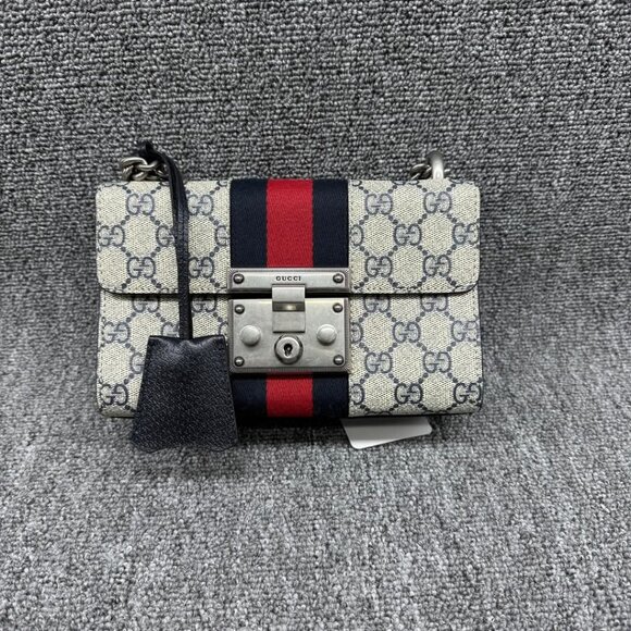 GUCCI Padlock Canvas Shoulder Bag 775-022725 - Picture 2 of 15